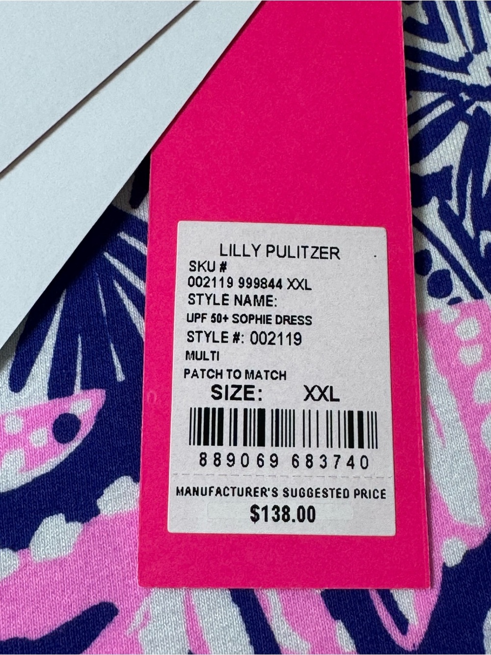 Lilly Pulitzer Sophie Dress XXL Patch To Match UPF 50+ Shift Dress NWT - Picture 8 of 12